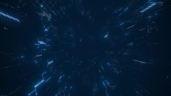 Abstract Digital Technology Network Background Animation, Backgrounds ...