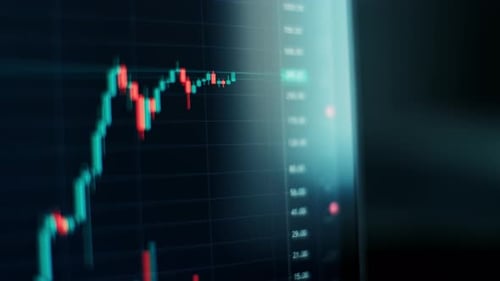 Graph of Crypto Currency Online. Quotes of Eth and Btc at Stock Exchange. Stock Exchange Market