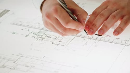 Plan Blueprint Closeup