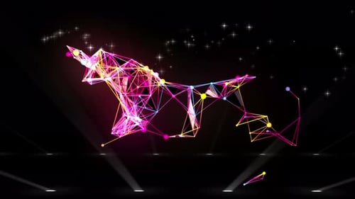 Dynamic Glowing Network Plexus Reveal Animation