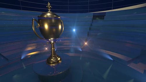 Animated Golden Trophy Award Presentation Background