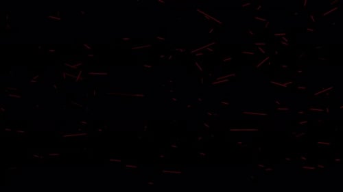 Flying Red Lines Abstract Particles Background