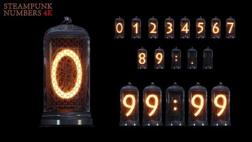 Steampunk Nixie Tube Nummern