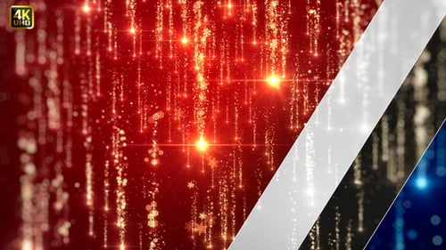 Sparkling Snowflakes and Glittering Particles Falling Festive Loop