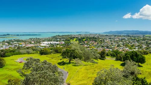 Auckland Stadtbild vom One Tree Hill Mountain