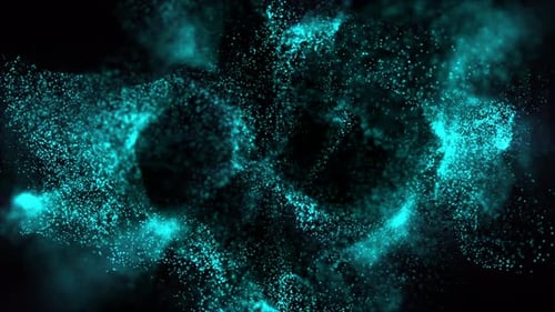 Abstract Blue Particles Animation 4K