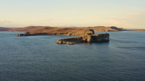 Sea Coast with Beautiful High Cliffs