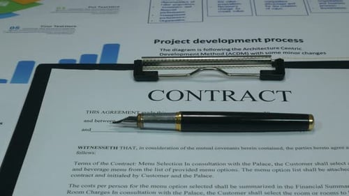 Contrat commercial réussi d'une entreprise moderne