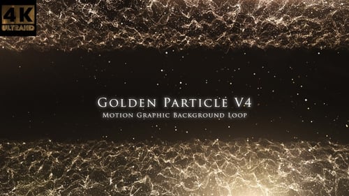 Shimmering Golden Particles Elegant Abstract Motion Background