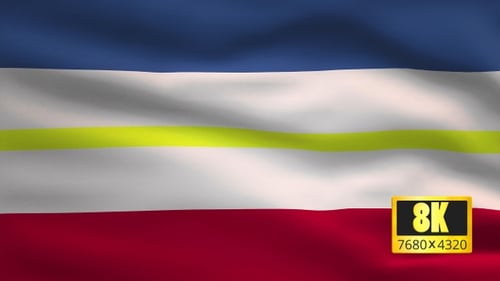 Abstract Waving Flag Motion Graphic with Colorful Stripes