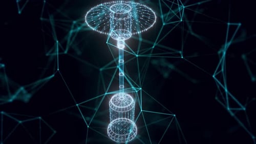 Old Metal Heater Hologram Close Up 4k