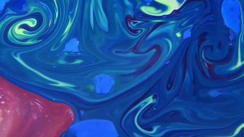 Abstract Colorful Liquids Swirling Together