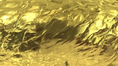 Dynamic Abstract Liquid Gold Wavy Surface Background