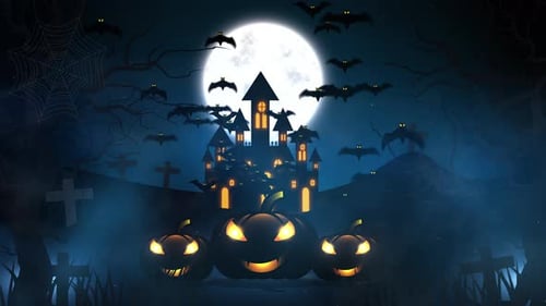 Halloween Animation Background 4K-H006