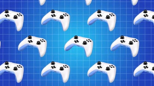 Seamless Looping Gaming Controllers Background Pattern Animation
