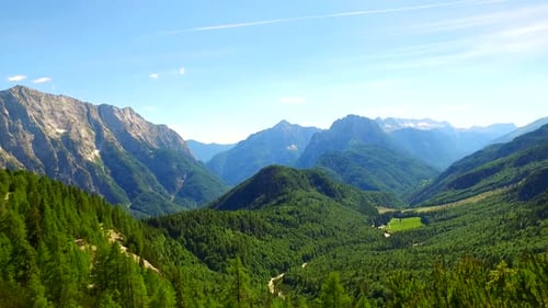 Big Valley Among Magnificient Mountains and Structures of Nature