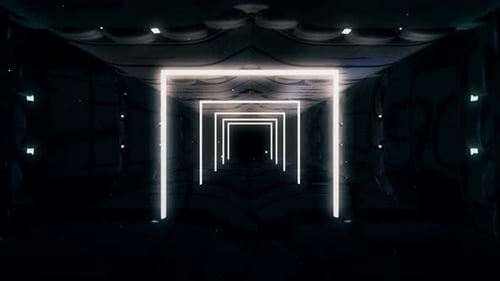 Dunkler quadratischer Tunnel-Hintergrund