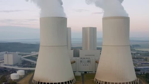 Smokestacks of a Large Coal-fired Power Plant
