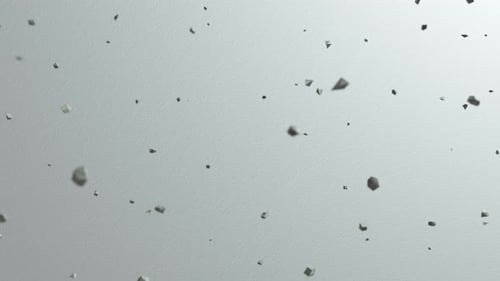 Tausende fallende Steinstücke