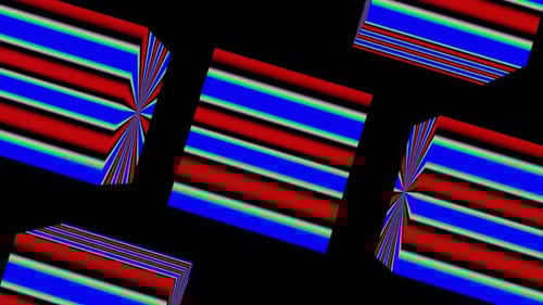 Fundo pulsante de cubos rotativos VJ Loop 02