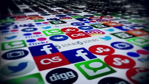 Dynamic Animated Background of Social Media App Icons