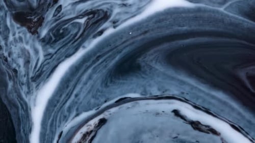 Aquarelle Ink Blue Bubbles on White Abstract Texture