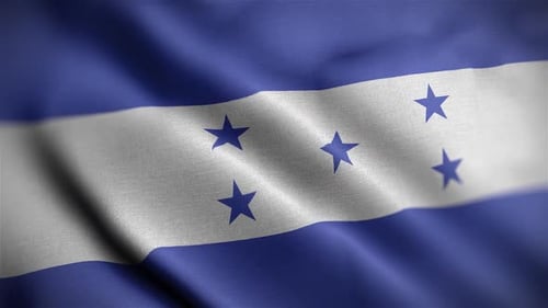 Realistic Waving Flag of Honduras Animation
