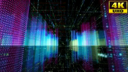 Digital City Background Loop 004