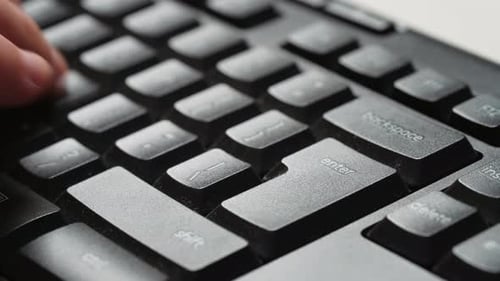 Hitting the Enter key repeatedly, many times.