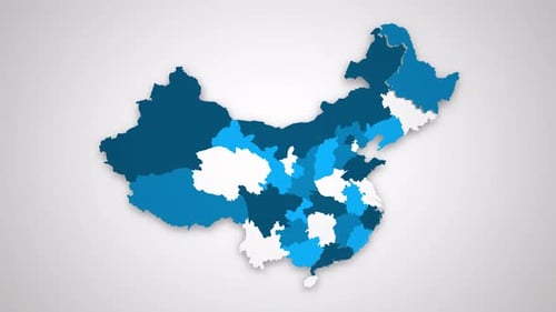 China Map Provinces Reveal Animation with Modern Style