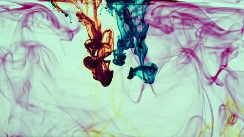 Ink Flows Down In Underwater 2