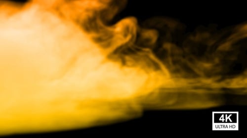 Fluid Orange Smoke Energy Abstract Animation