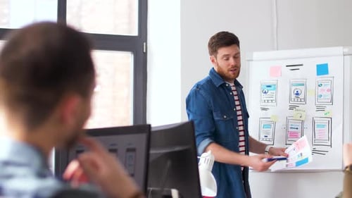Présentation de l'homme créatif et de l'interface utilisateur