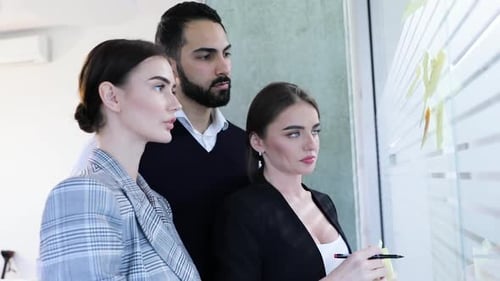 Business People Meeting In Office. Workers Planning Strategy