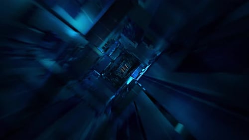 Tunnel futuriste de science-fiction 4K
