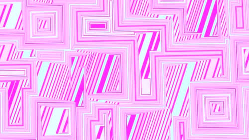 Moving geometric pattern with maze elements