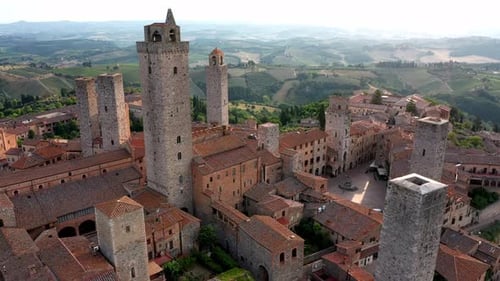 Vista aérea de San Gimignano, Toscana