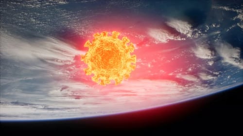 Coronavirus COVID-19 on the Earth Orbit
