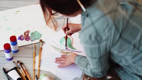 Arte botánico, pintora femenina, proceso artístico