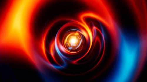 Glowing Red and Blue Fire Energy Effect Background Loop 4K