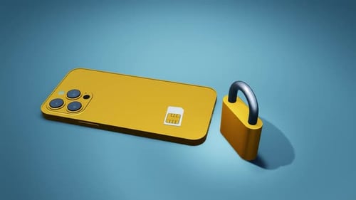 Sim Locked Gold Mobile Phone