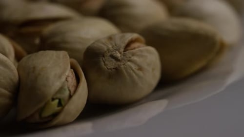 Close Up of Pistachios on a Plate