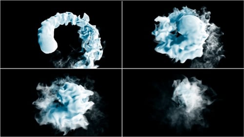 Dynamic Fluid Smoke Logo Reveal Transition