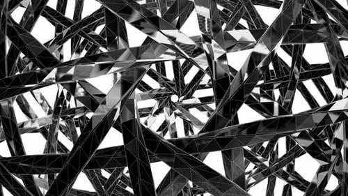 Abstract Geometric Wireframe Tunnel Animation Loop