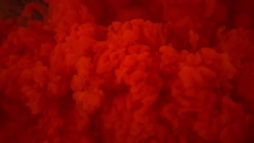 Abstract Red Ink Swirls and Billows