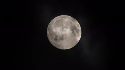 Close Up of the Full Moon at Night