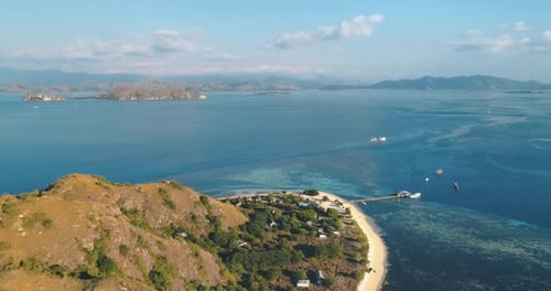 Insel bei Blue Ocean Aerial