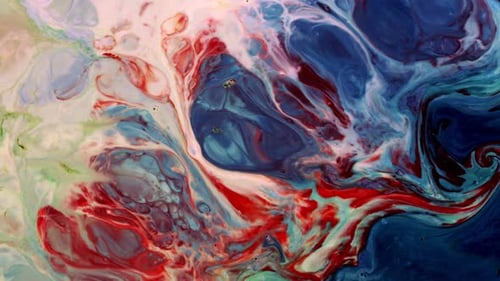 Abstract Colorful Ink Spread Art 011
