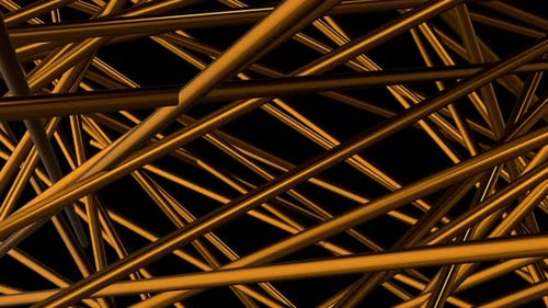 Goldene Linien in 3D-Bewegung