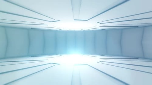 Futuristic Geometric Light Tunnel Loop Background